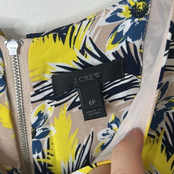 J. CREW Sleeveless Silk Dress in Spring Meadow Size 6 Petite - Picture 11 of 16